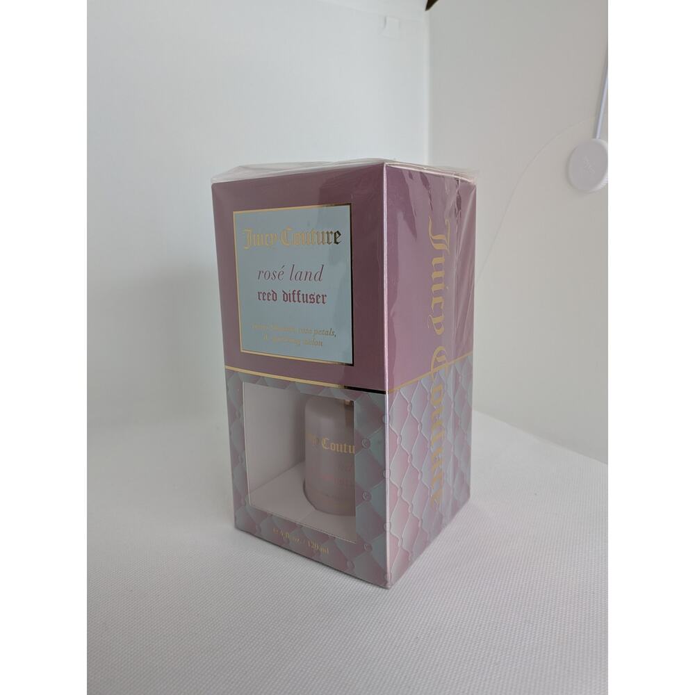 NWT Juicy Couture Rosé Land Reed Diffuser Peony Blossom, Rose Petals, & Melon - Picture 4 of 11